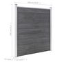 Voir la diapositive 6 : VIDAXL Cloture de jardin WPC 1391x186 cm Gris