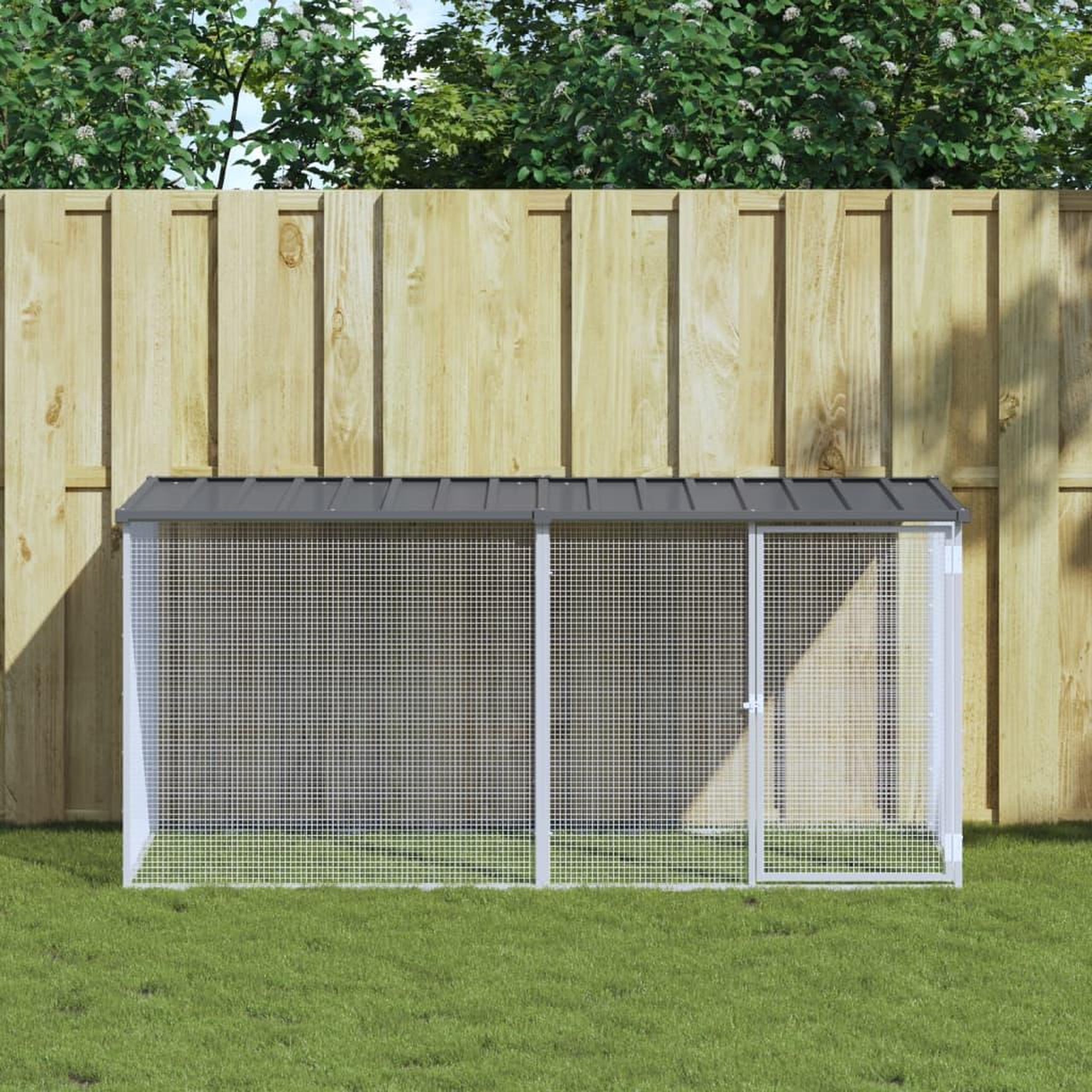 Voir la diapositive 1 : VIDAXL Poulailler avec toit anthracite 203x98x90 cm acier galvanise