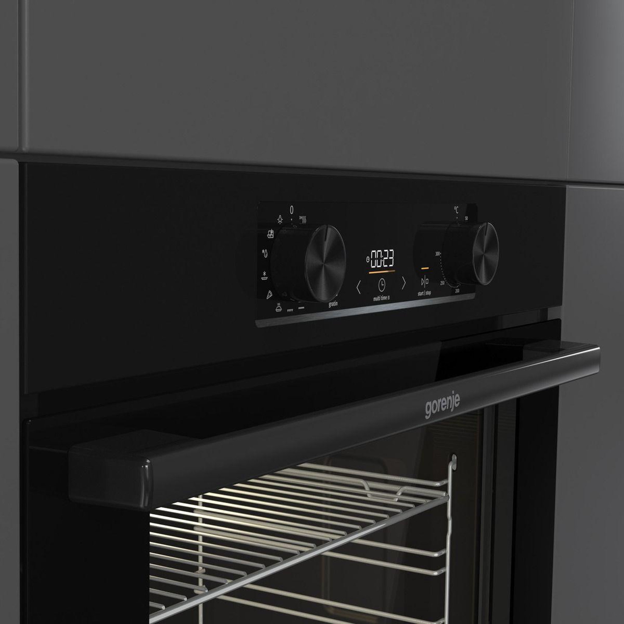 Voir la diapositive 4 : GORENJE Four encastrable bop6737e02bk + table induction gi601fmc - pyrolyse - chaleur pulsée - porte froide