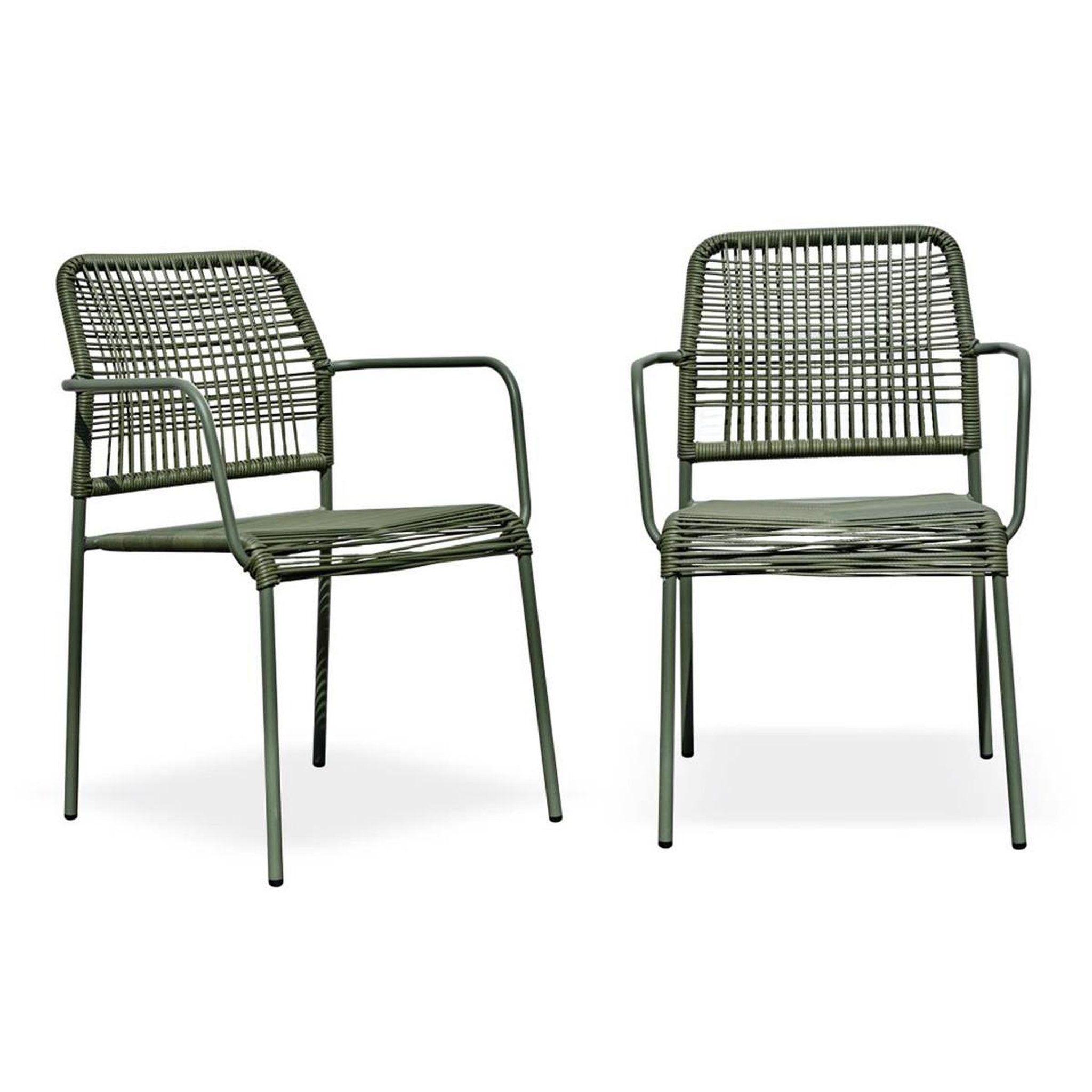 Paris Prix Lot de 2 fauteuils de jardin  marceau  78cm vert olive