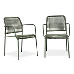 Paris Prix Lot de 2 Fauteuils de Jardin  Marceau  78cm Vert Olive