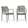 Voir la diapositive 1 : Paris Prix Lot de 2 Fauteuils de Jardin  Marceau  78cm Vert Olive