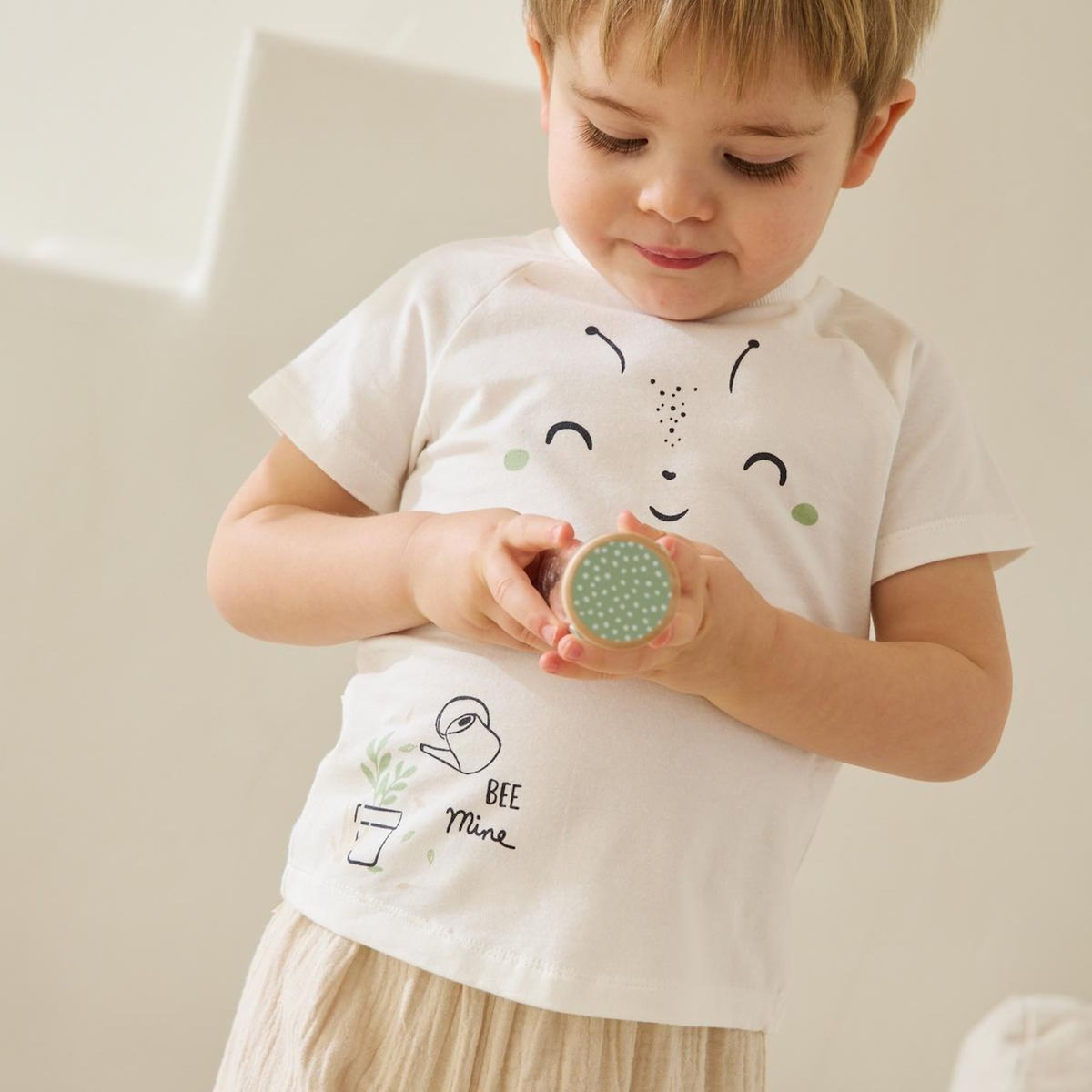 Petit Béguin Ensemble bébé t-shirt et pantalon en gaze de coton Eden