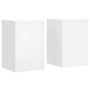 Voir la diapositive 2 : VIDAXL Supports pour plantes 2 pcs blanc 20x20x30 cm bois d'ingenierie