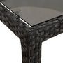 Voir la diapositive 5 : VIDAXL Table de jardin 150x90x75cm Verre trempe et resine tressee Noir