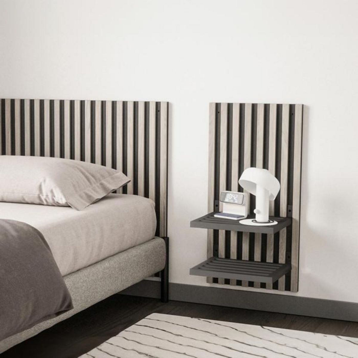 Paris Prix Étagère Murale d'Appoint  Caen  35cm Noir