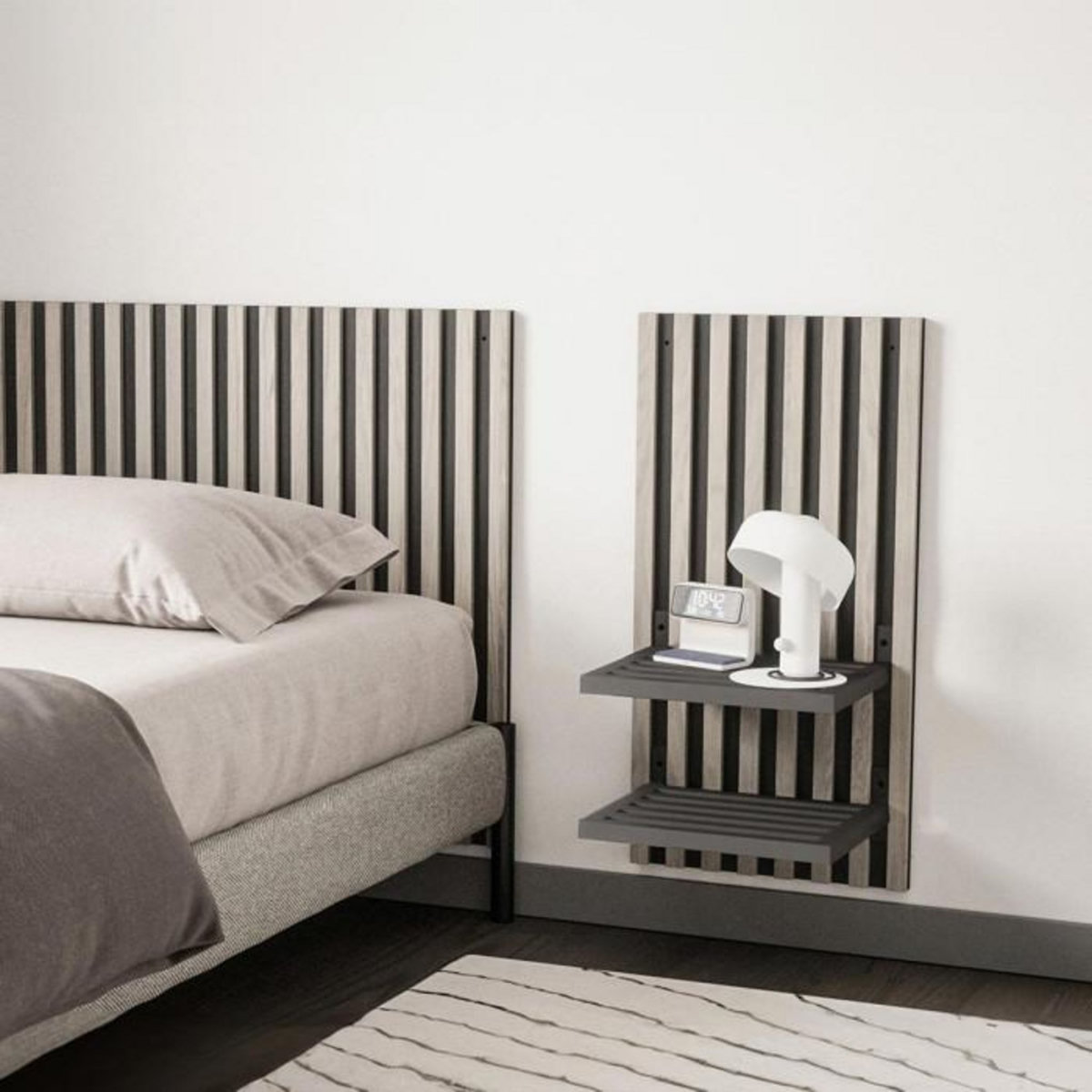 Paris Prix Étagère Murale d'Appoint  Caen  35cm Noir