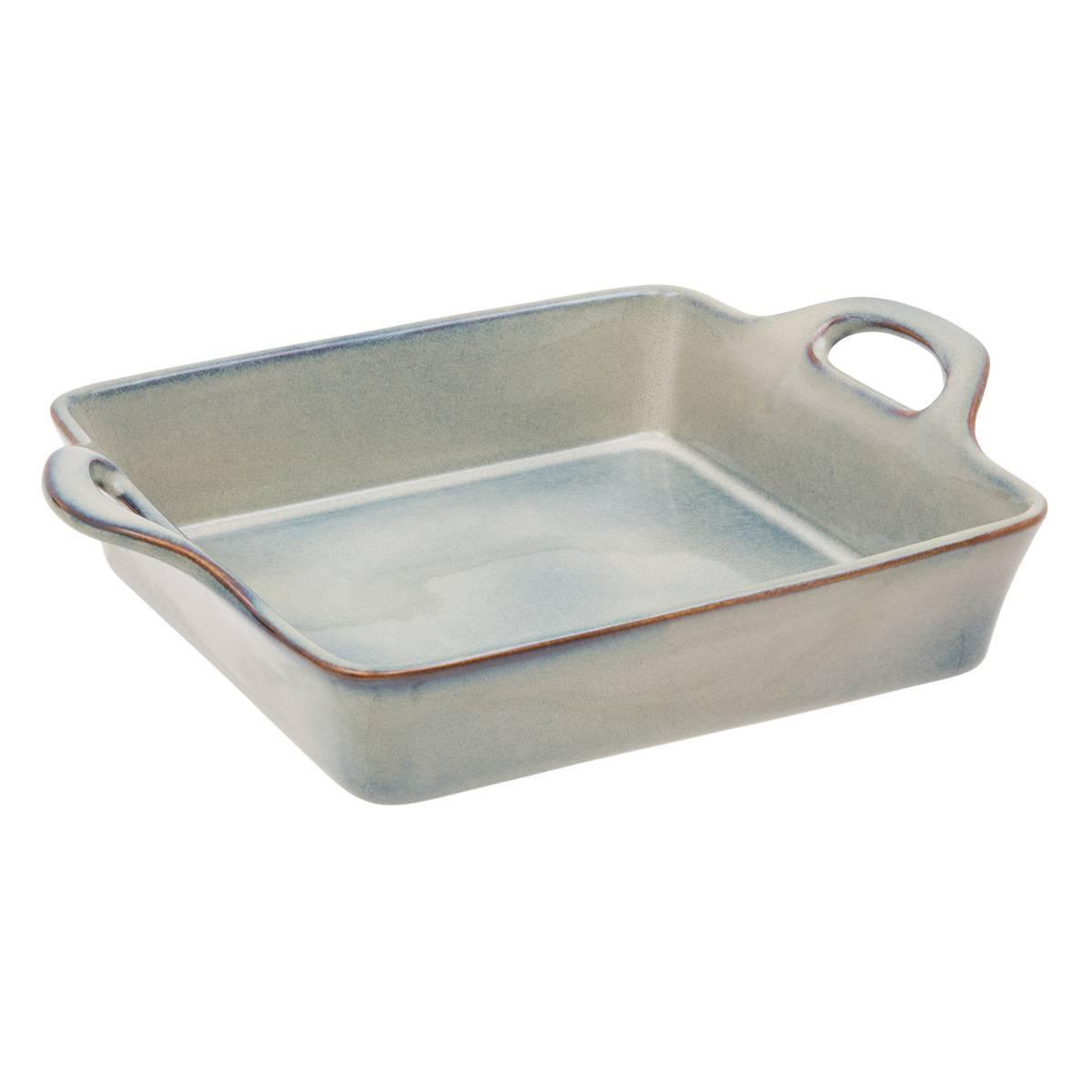 SECRET DE GOURMET Plat à four carré en grès  terre inconnue  31cm vert