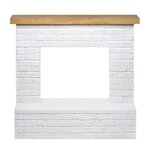 CENTRALE BRICO Habillage de cheminée – modèle ROLF – blanc – compatible PowerFlame, PowerFlame 2, ZenFlame et FreeFlame