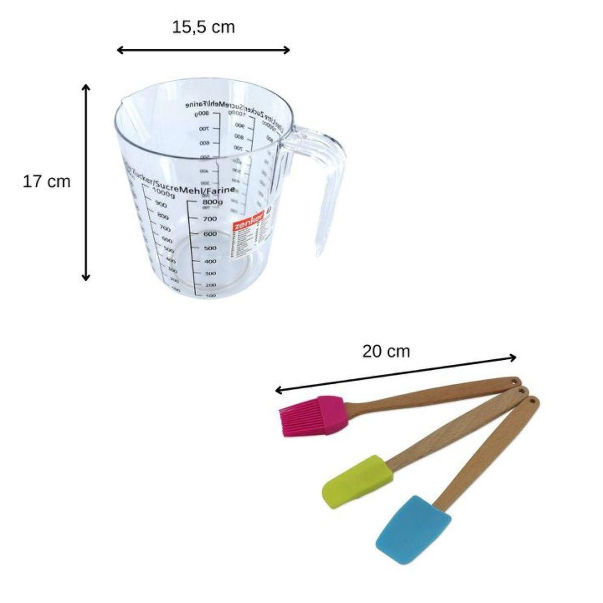 Voir la diapositive 3 : ZENKER Ensemble verre doseur et accessoires pour pâtisserie zenker smart pastry