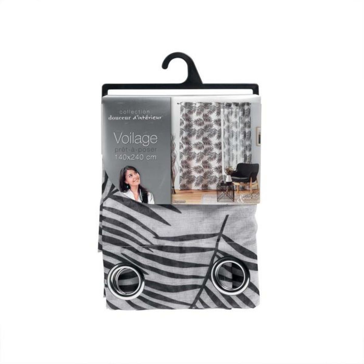 Paris Prix Rideau Voilage à Œillets  Ning  140x240cm Naturel