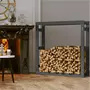 VIDAXL Support pour bois de chauffage Gris 100x25x100 cm Bois de pin