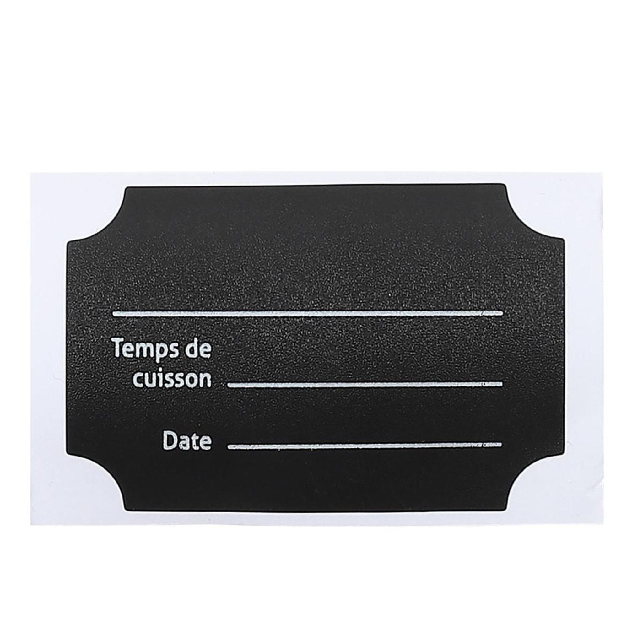 COOK CONCEPT Lot de 24 étiquettes bocaux  cuisine  7cm noir