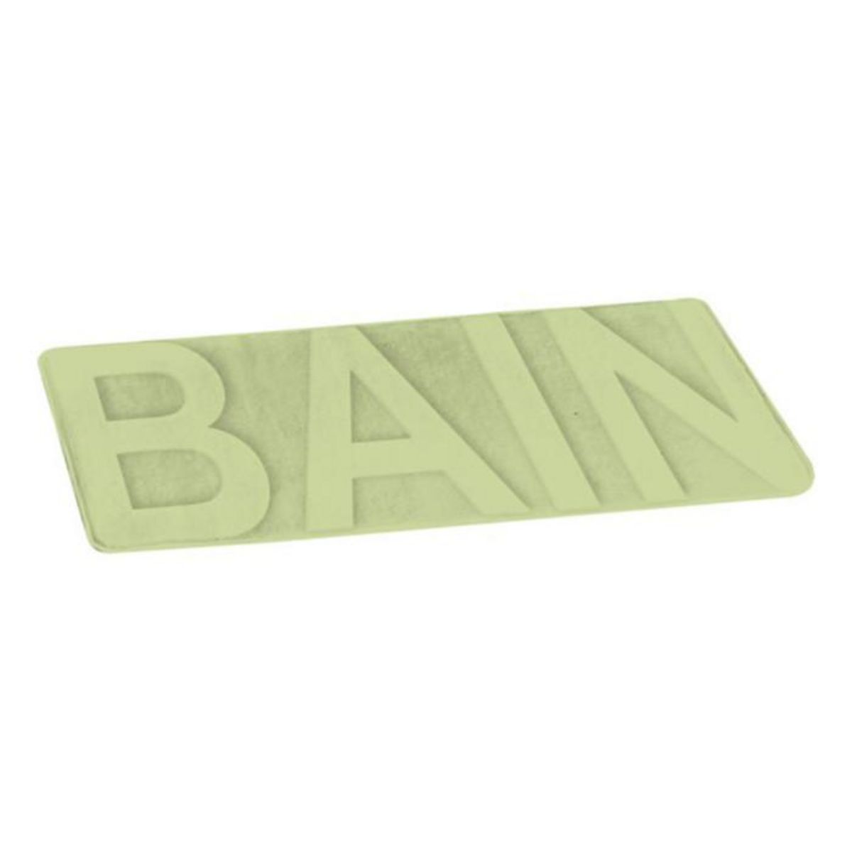 Paris Prix Tapis de Bain Microfibre  Relief  45x75cm Vert