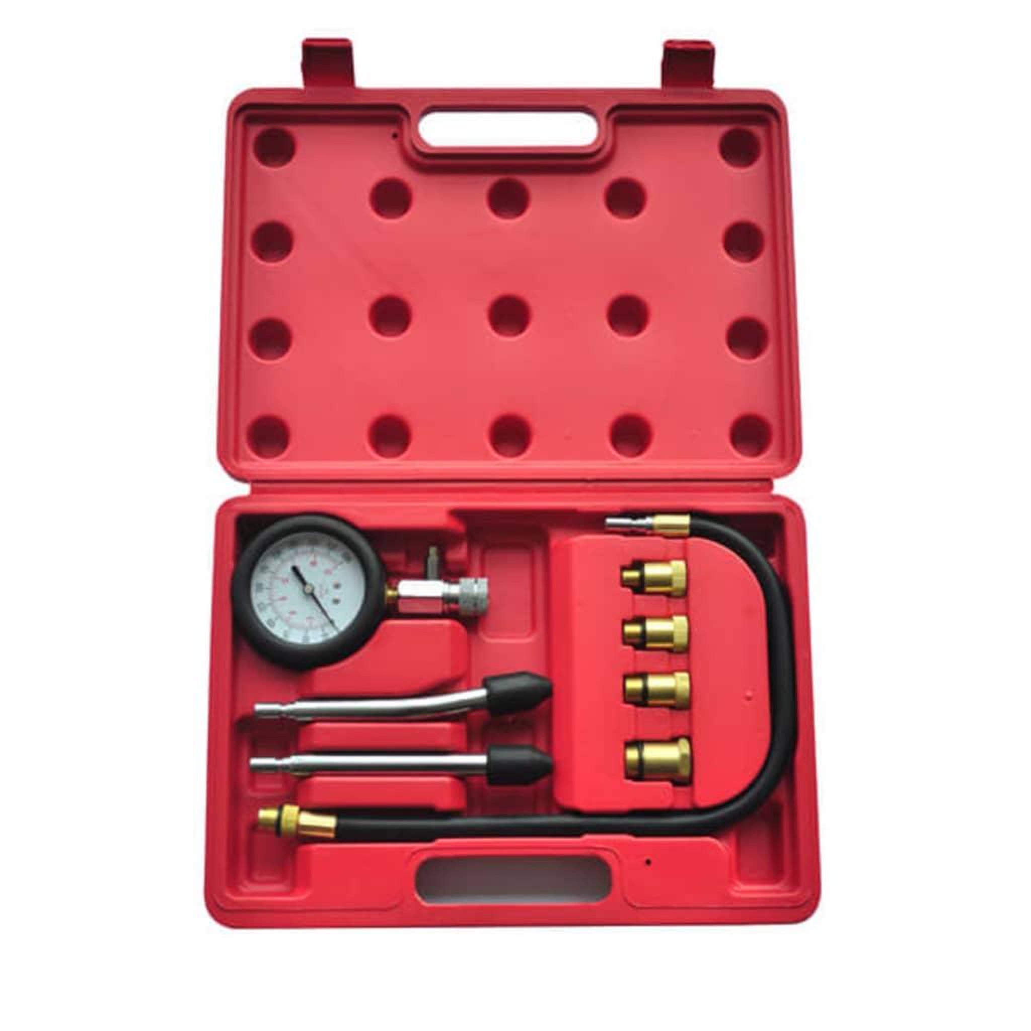 Voir la diapositive 1 : VIDAXL Kit de testeur de compression pour moteur a essence 9 pcs