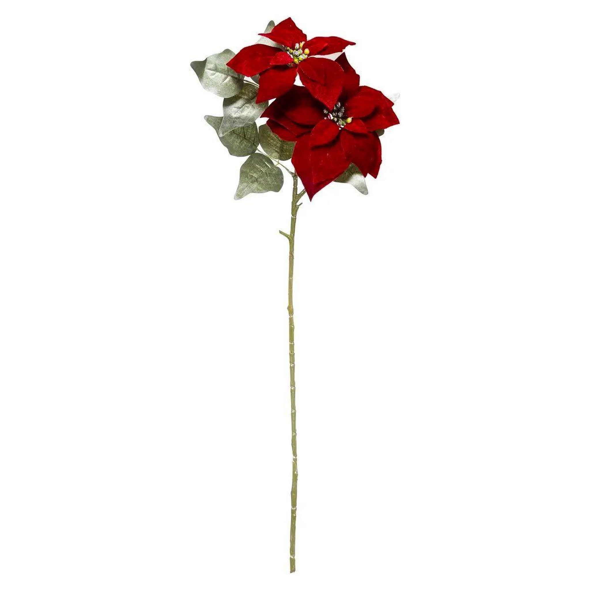 ATMOSPHERA Branche de fleur poinsettia  soir  75cm rouge