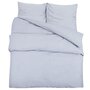 Voir la diapositive 2 : VIDAXL Ensemble de housse de couette Gris 135x200 cm Microfibre legere