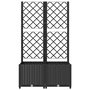 Voir la diapositive 4 : VIDAXL Jardiniere avec treillis Noir 80x40x136 cm PP