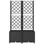 Voir la diapositive 4 : VIDAXL Jardiniere avec treillis Noir 80x40x136 cm PP