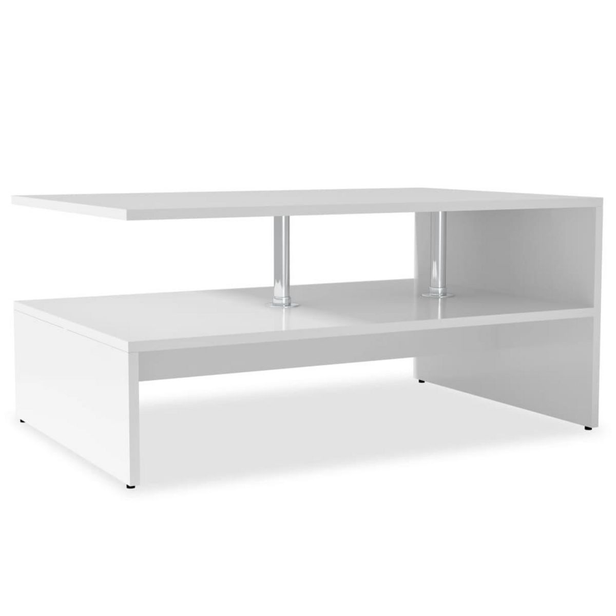 VIDAXL Table basse Bois d'ingenierie 90x59x42 cm Blanc
