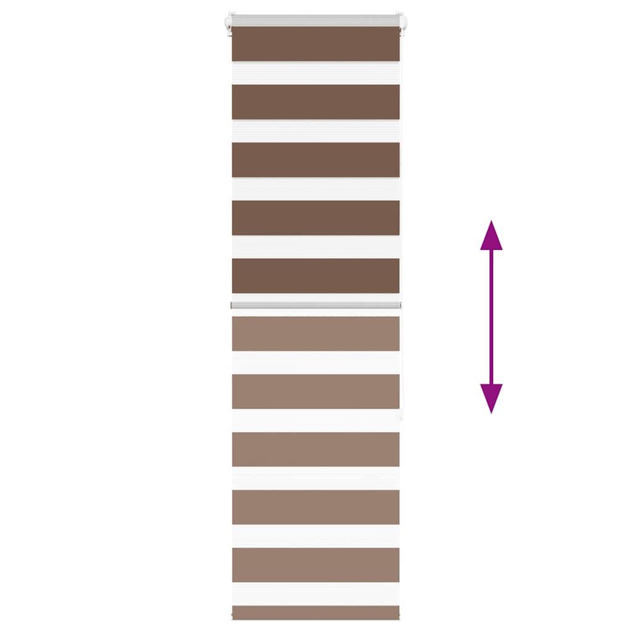 Voir la diapositive 5 : VIDAXL Store zebre marron 40x150 cm largeur du tissu 35,9 cm polyester
