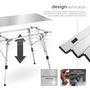 Voir la diapositive 3 : tectake Table de camping pliable argent