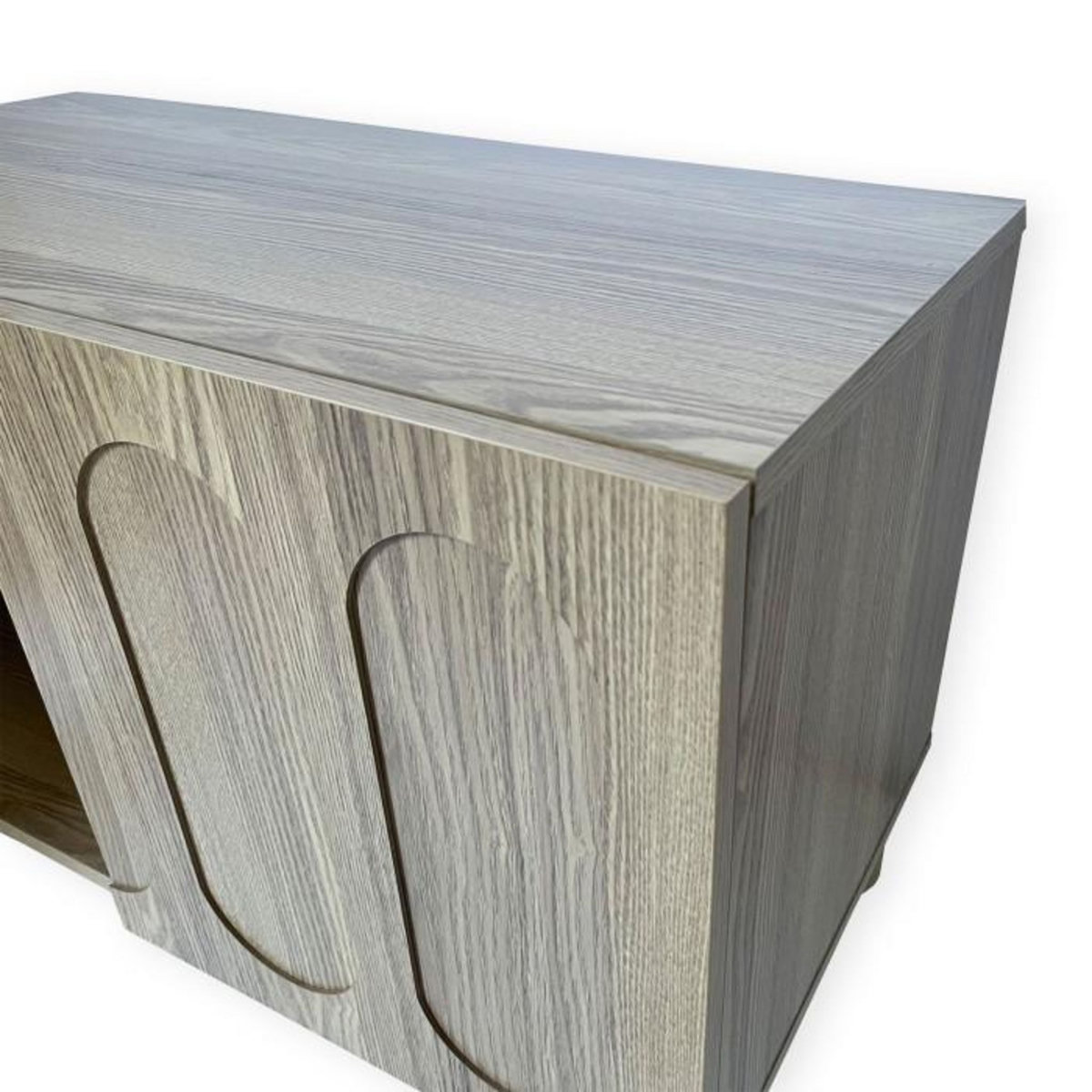 Paris Prix Buffet 2 Portes Sculptées  Phillip  80cm Chêne Grisé