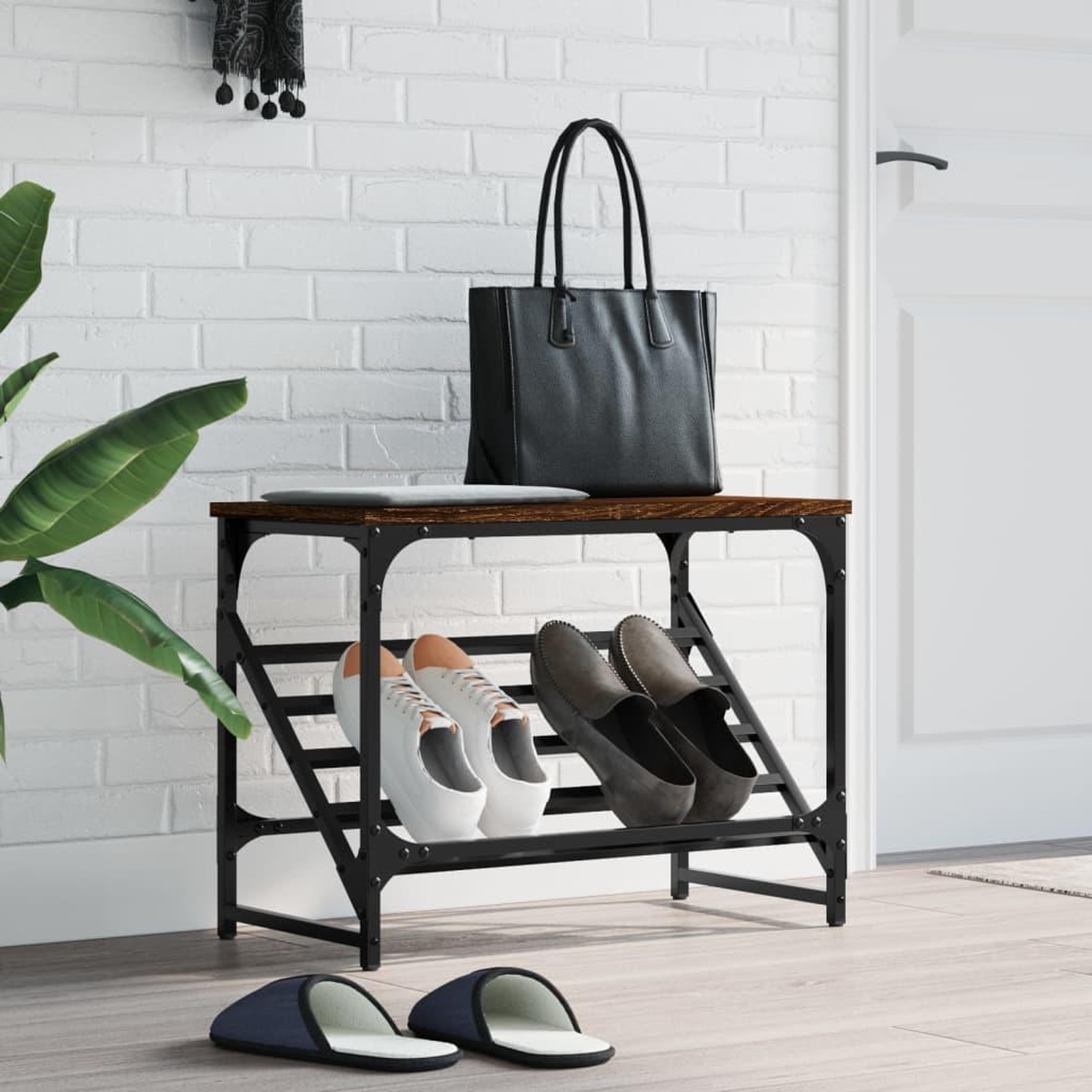 VIDAXL Etagere a chaussures chene marron 60x30x45 cm bois d'ingenierie
