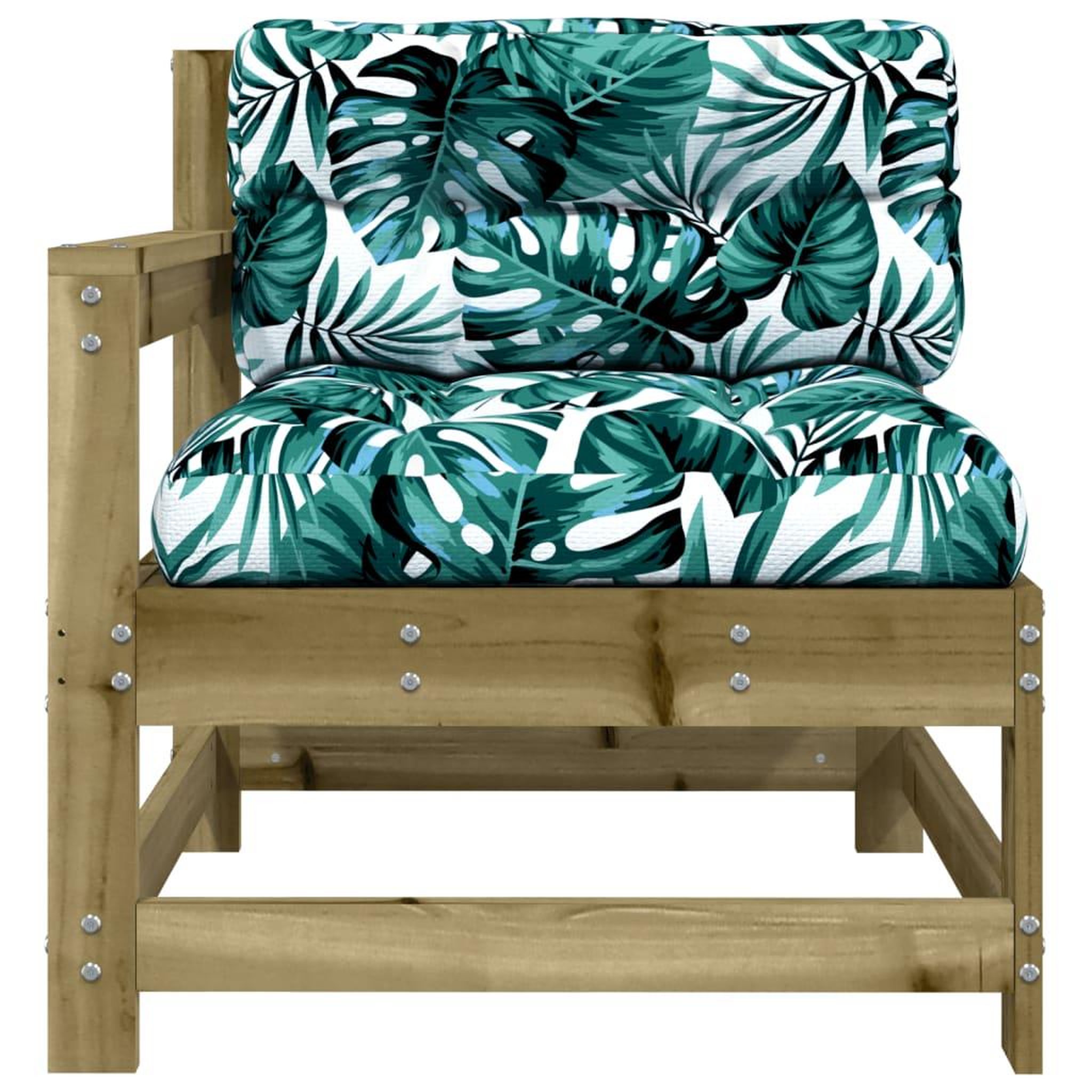 Voir la diapositive 3 : VIDAXL Chaise de jardin avec coussins bois de pin impregne