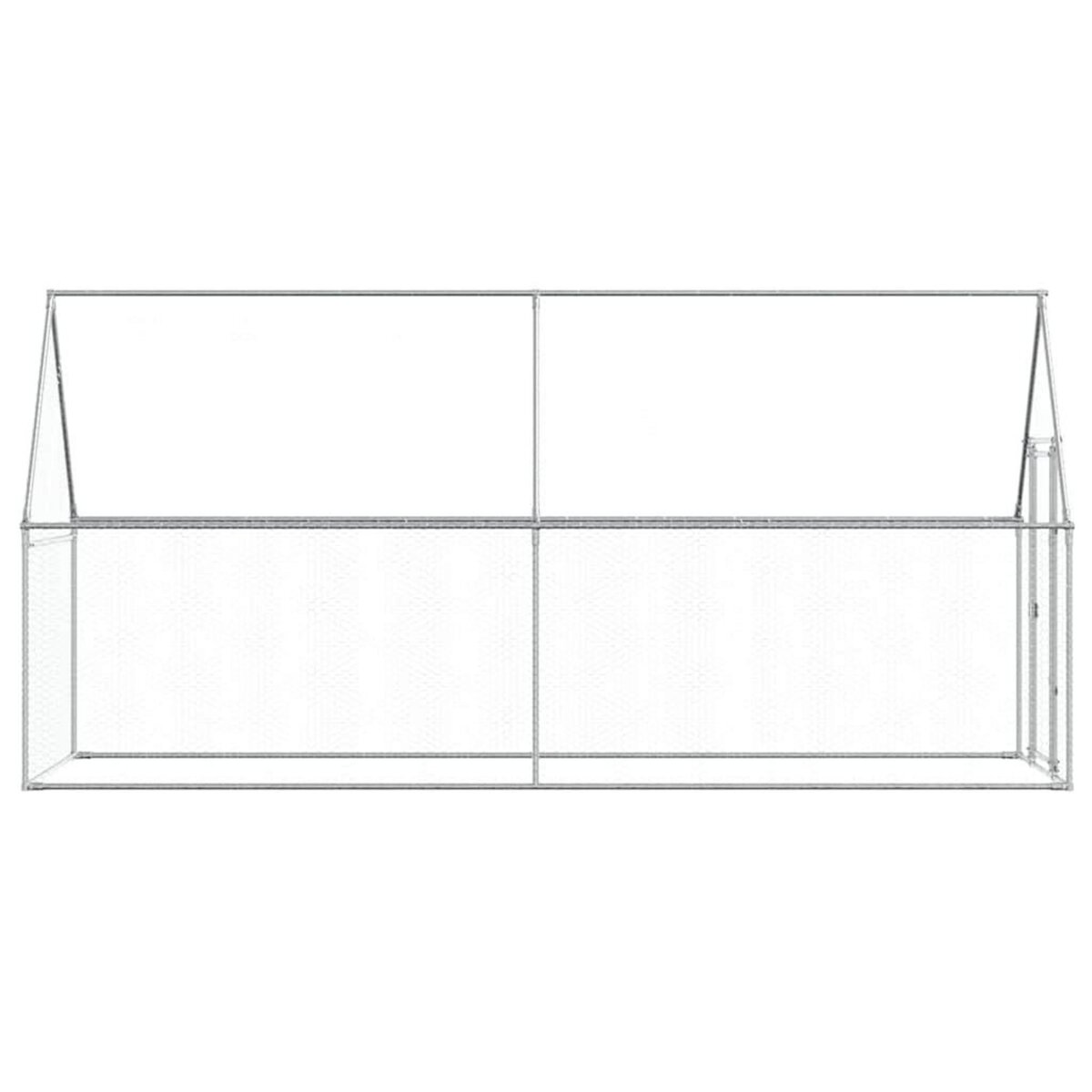 VIDAXL Cage pour poules argente 400x100x190 cm acier galvanise