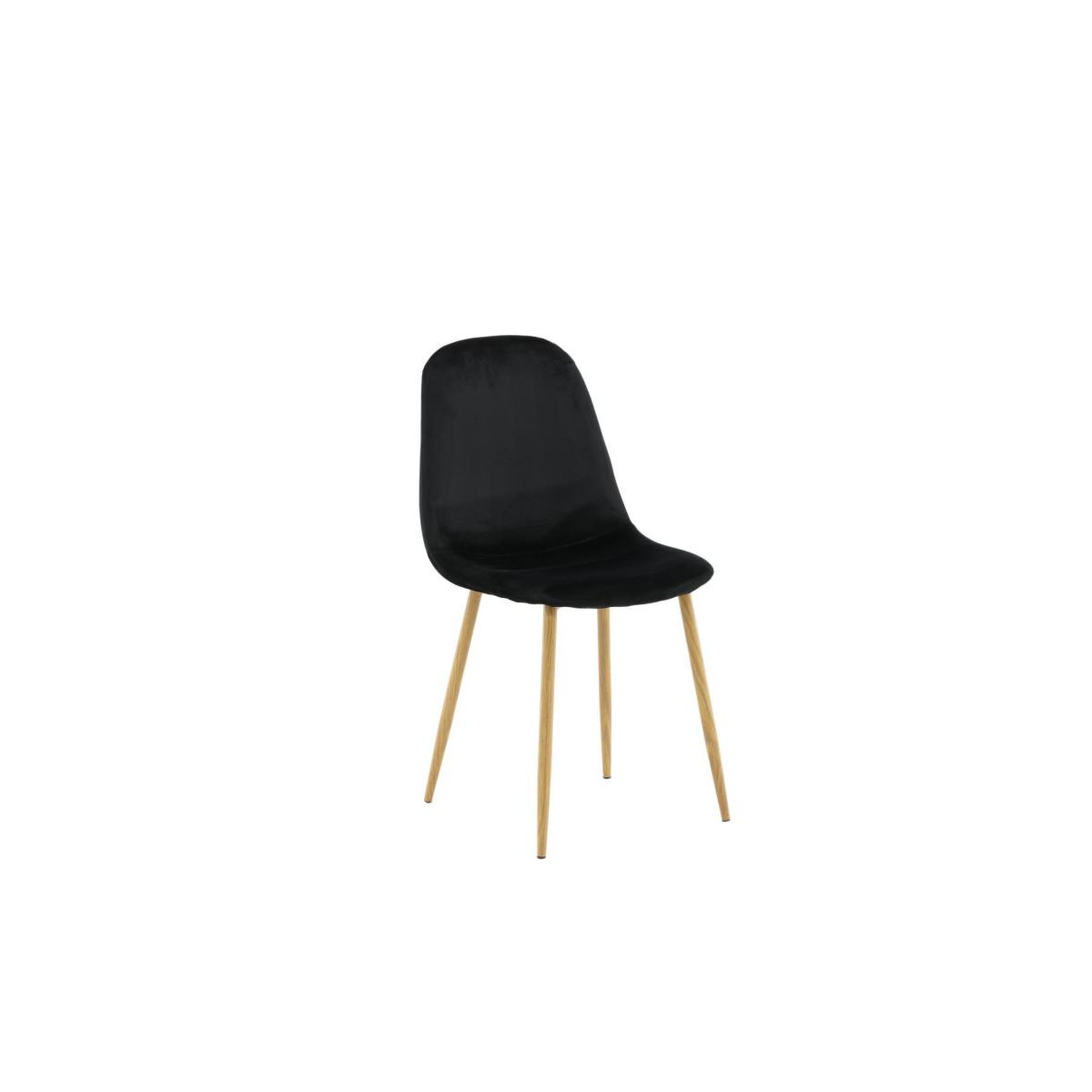 Voir la diapositive 4 : Paris Prix Chaise design en velours  polar  94cm noir