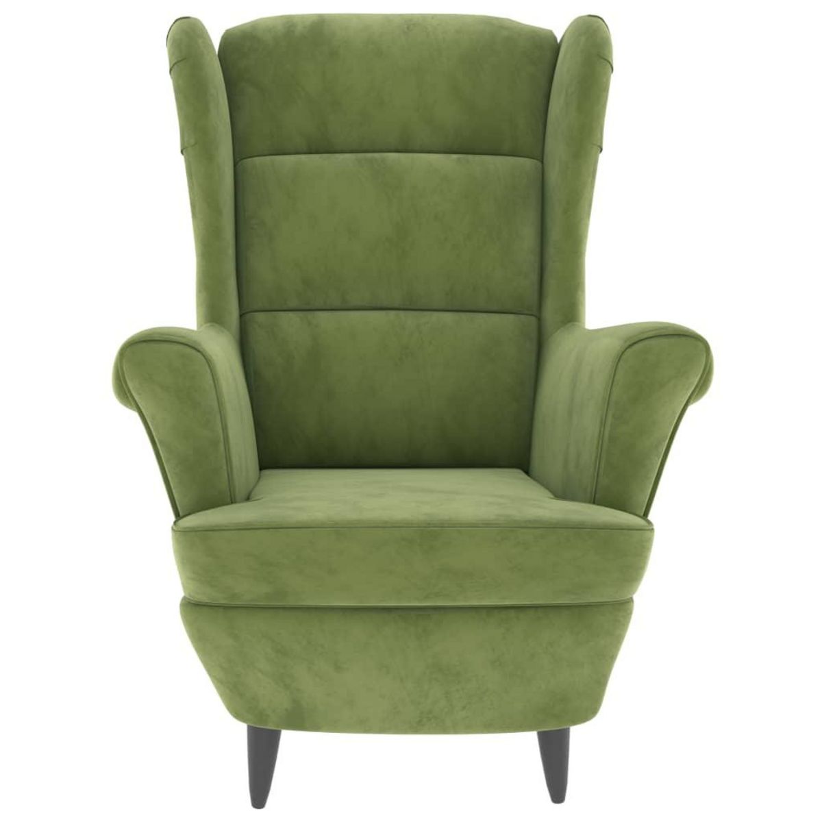 VIDAXL Fauteuil vert clair velours