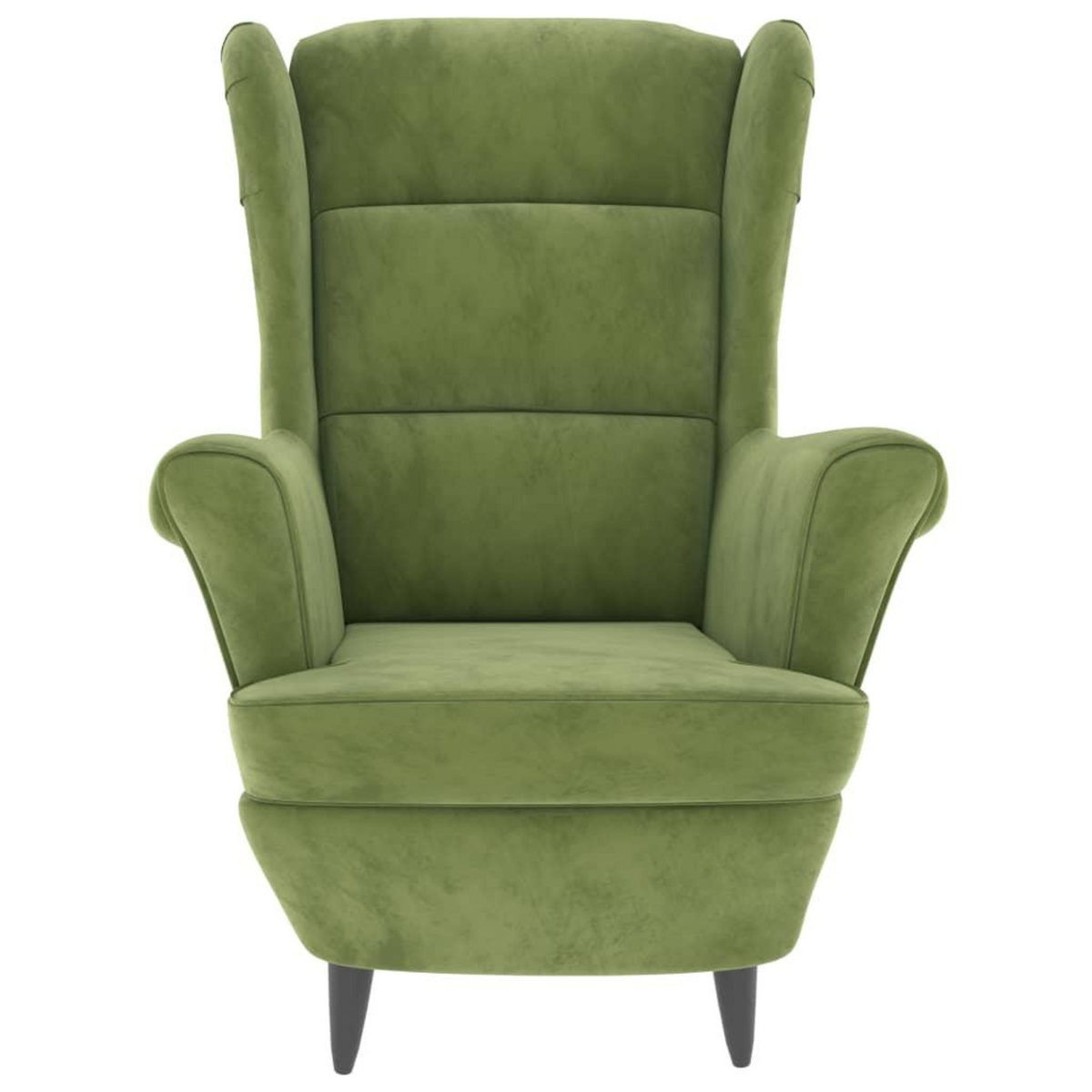 VIDAXL Fauteuil vert clair velours