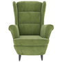 Voir la diapositive 3 : VIDAXL Fauteuil vert clair velours