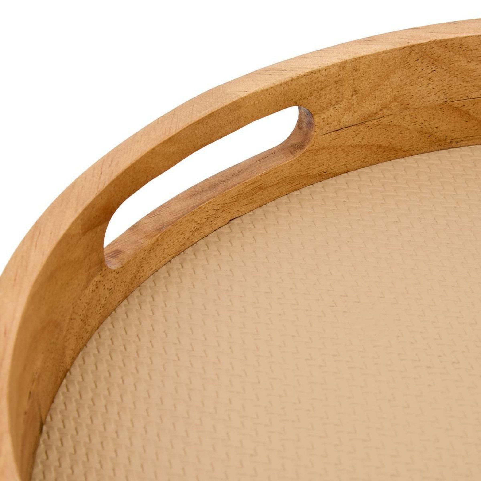 Voir la diapositive 2 : ATMOSPHERA Lot de 2 plateaux déco  bonie  38cm taupe