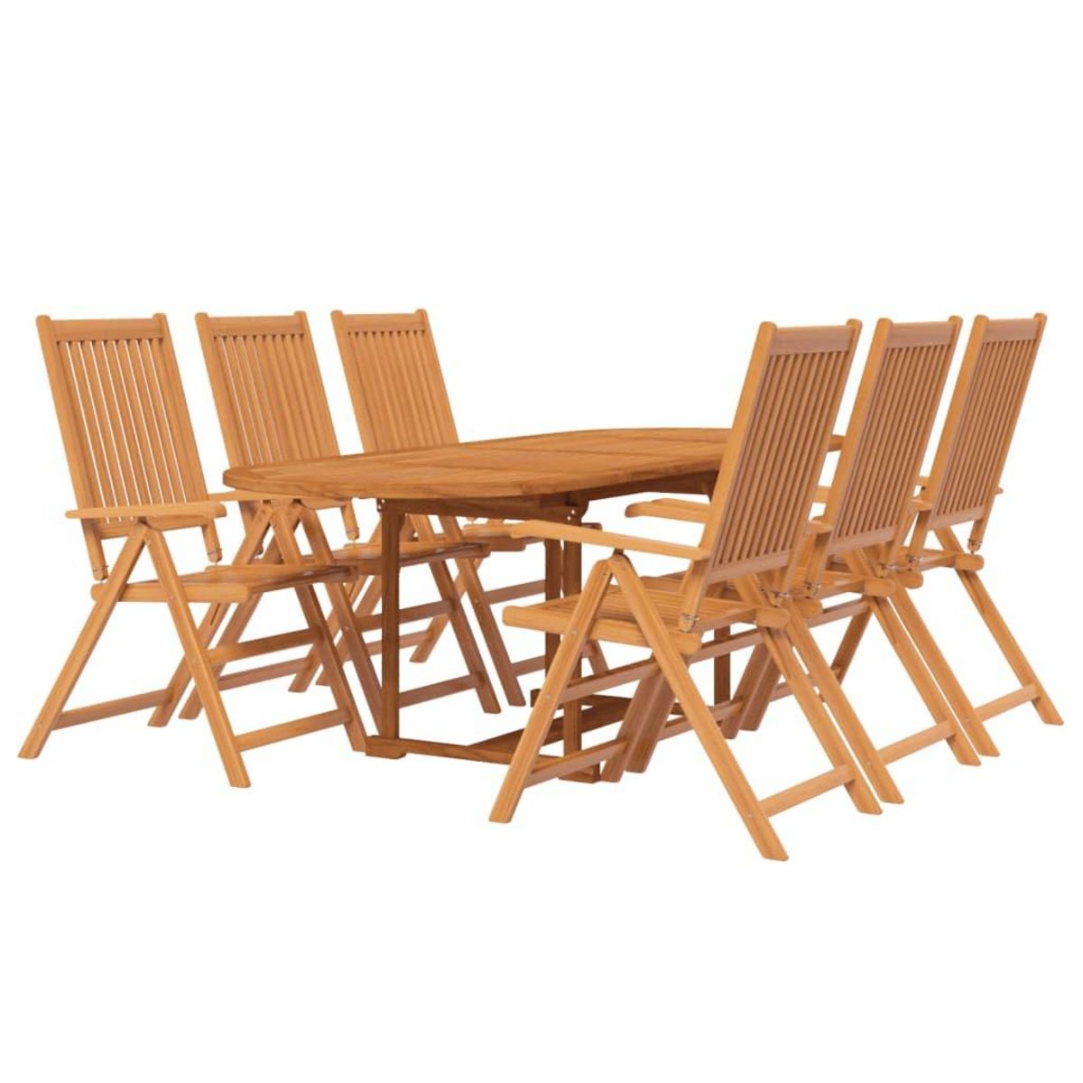 VIDAXL Ensemble a manger de jardin 7 pcs Bois d'acacia massif
