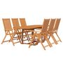 Voir la diapositive 3 : VIDAXL Ensemble a manger de jardin 7 pcs Bois d'acacia massif