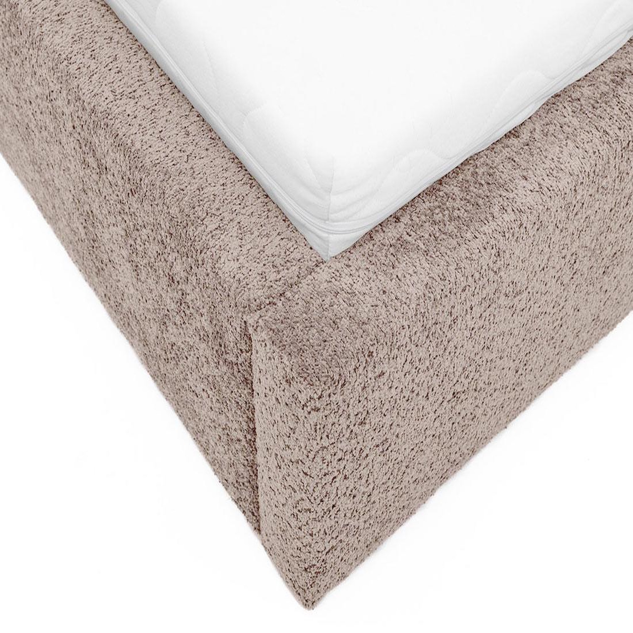 Voir la diapositive 5 : BEST MOBILIER Orane - lit coffre - 160x200 cm - en tissu bouclette