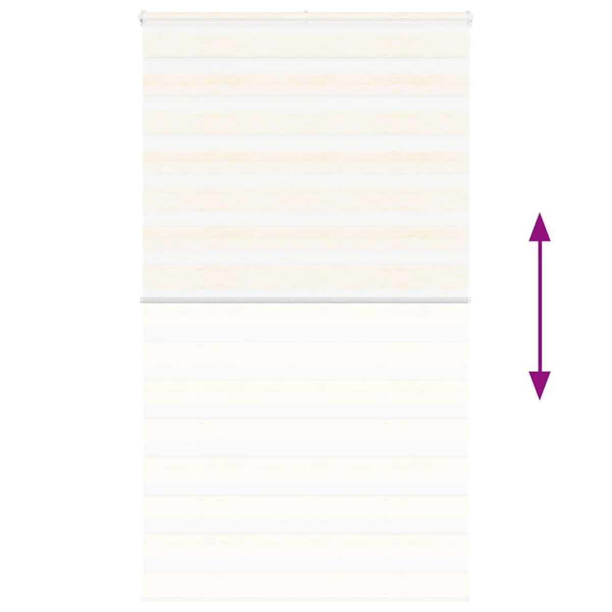 VIDAXL Store zebre beige marbre largeur du tissu 115,9 cm polyester