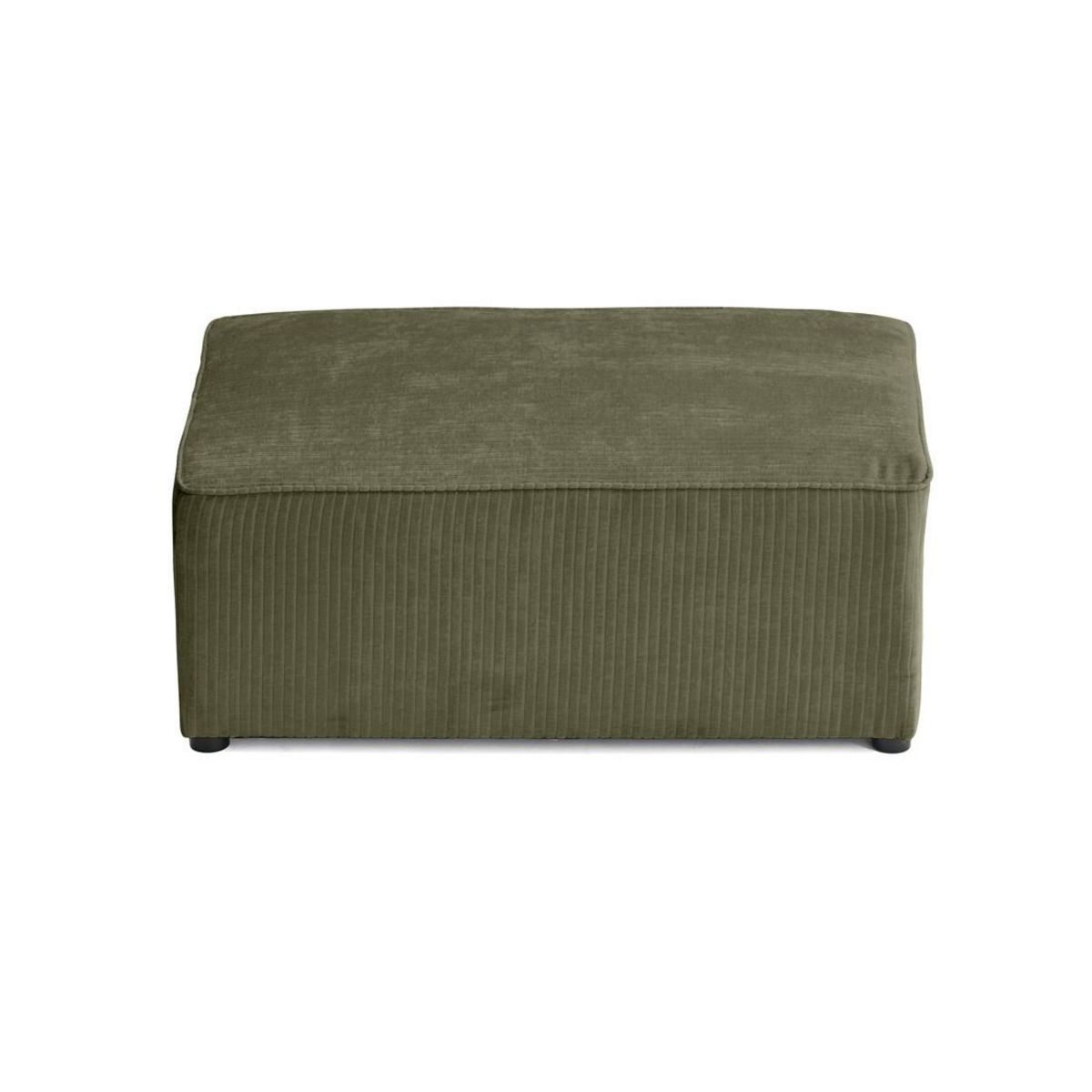 BEST MOBILIER Topaze - pouf - en velours côtelé plat