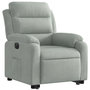 Voir la diapositive 4 : VIDAXL Fauteuil inclinable electrique gris clair velours