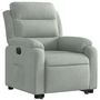 Voir la diapositive 4 : VIDAXL Fauteuil inclinable electrique gris clair velours