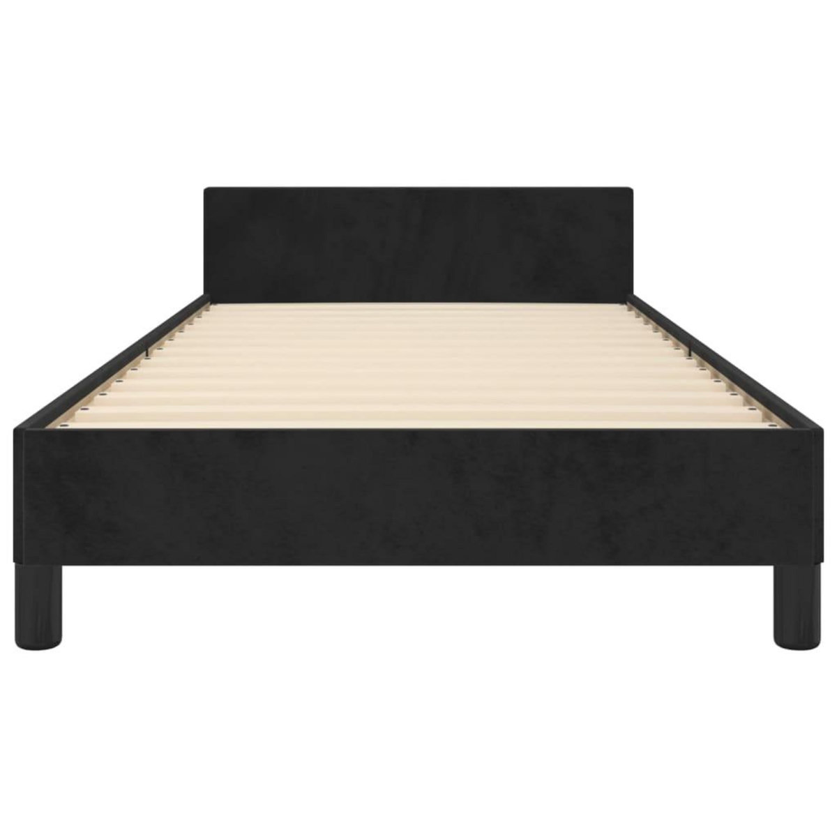 VIDAXL Cadre de lit et tete de lit sans matelas noir 90x190 cm velours