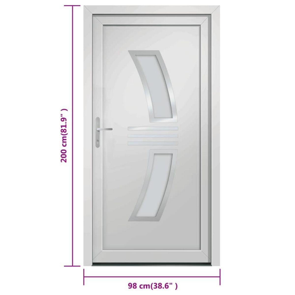 VIDAXL Porte d'entree Blanc 98x200 cm PVC