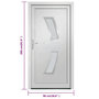 Voir la diapositive 6 : VIDAXL Porte d'entree Blanc 98x200 cm PVC