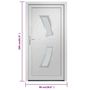 Voir la diapositive 6 : VIDAXL Porte d'entree Blanc 98x200 cm PVC