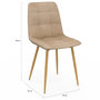 Voir la diapositive 5 : ID MARKET Lot de 6 chaises MILA en velours mix color taupe x2, beige x2, marron x2 et pieds effet bois pour salle à manger