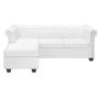Voir la diapositive 2 : VIDAXL Canape Chesterfield en forme de L cuir synthetique blanc