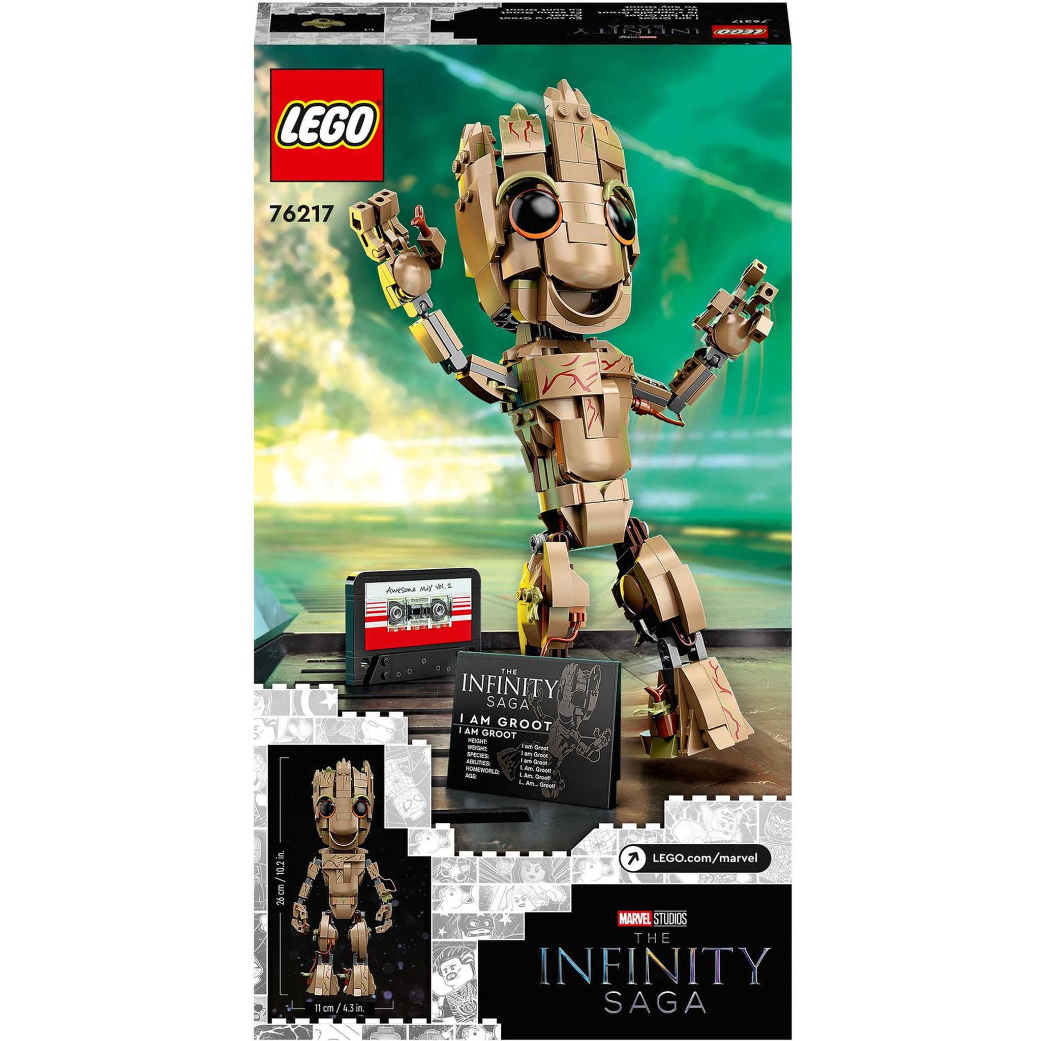 Voir la diapositive 9 : LEGO Marvel 76217 Je s'appelle GROOT , Jouet à Construire et Figurine du Bébé dans le Film, Les Gardiens de la Galaxie 2, Ensemble Marvel