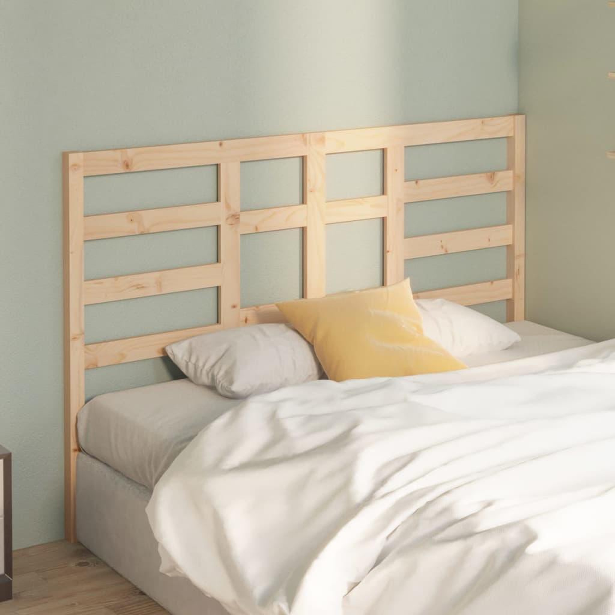Voir la diapositive 1 : VIDAXL Tete de lit 146x4x104 cm Bois massif de pin